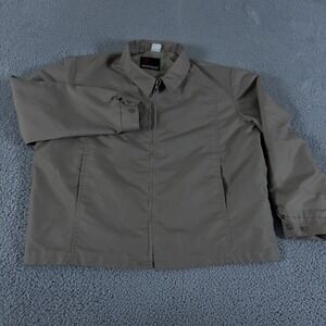 VINTAGE American Jac Jacket Mens XXL Tan Bomber Nylon Lined Harrington USA 90s